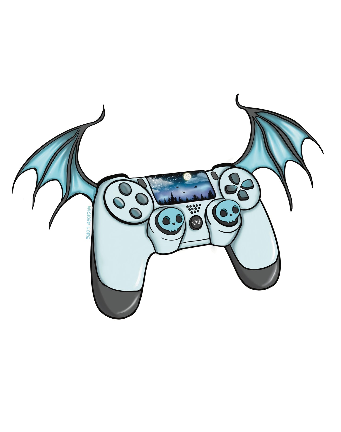 Bat wing game controller