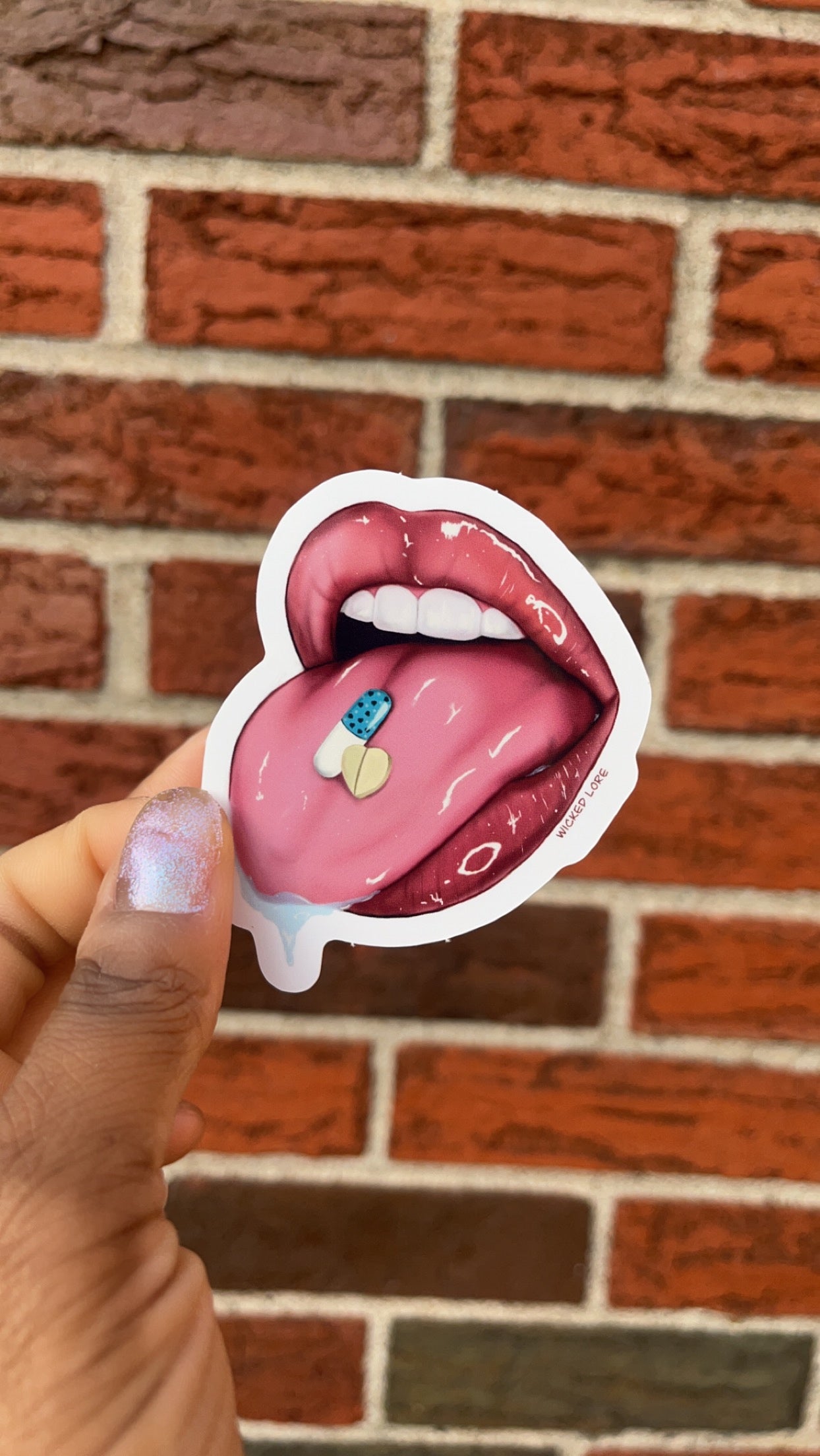 Take The Pills Mouth Sticker