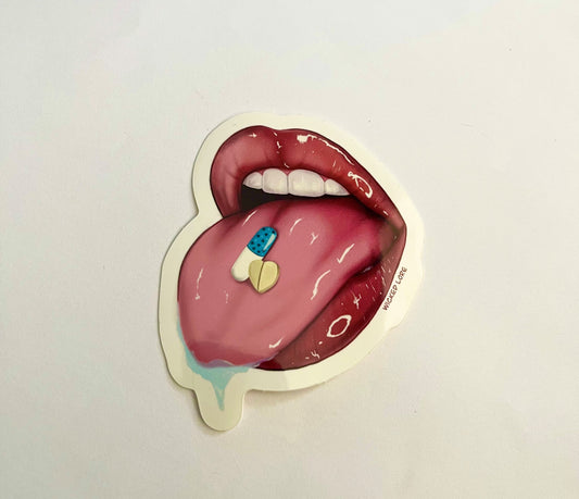 Take The Pills Mouth Sticker